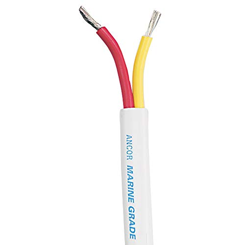 SupplyMount 123705 - Aftermarket Replacement Safety Duplex Cable - 6/2 AWG - Red Yellow - Flat - 50 Foot Compatible with Ancor