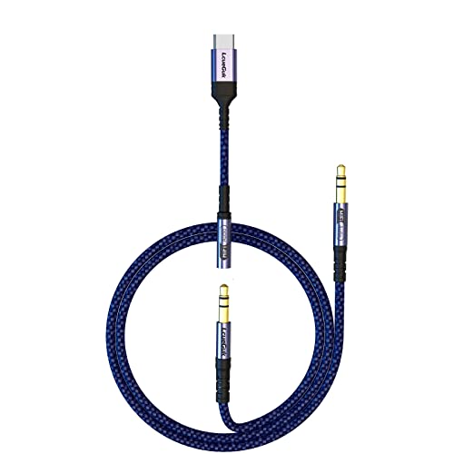 LcueGuk USB C auf 3.5 mm Klinke Kopfhöreradapter, 3-IN-1 Type C auf Aux Audio Dongle Kabel, Hi-Res Adapter Kompatibel mit Pixel 6/5XL, Samsung Galaxy S22 Ultra Z Flip Note-32bit/384khz Cover
