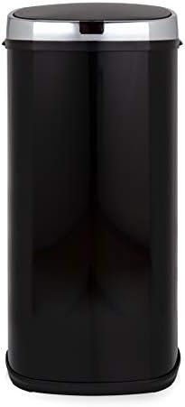 Morphy Richards Chroma 971517 Square Sensor Bin with Motion Sensing Technology and 3 Lemon-Scented Bin Liners, 50L, Black