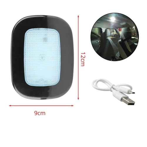 Luz interior de techo para coche 12V universal con carcasa negra para maletero 5
