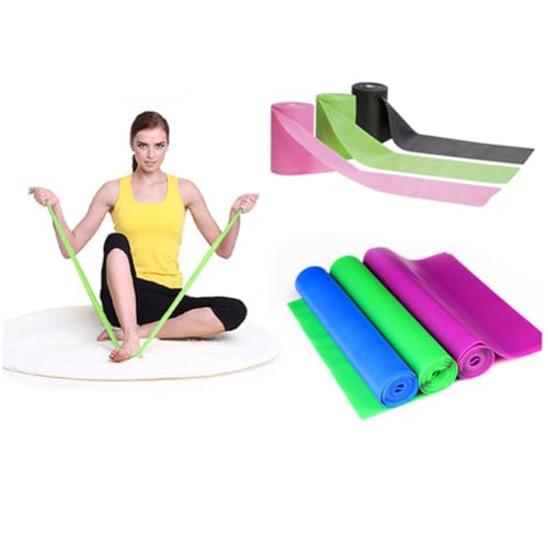 GRIRIW Bandas Elásticas Fitness de Látex Ecológico para Entrenamiento y Rehabilitación Resistencia Alta Azul para Yoga Pilates y Gimnasio