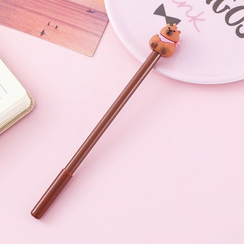 MOZXIRZ 8 Pcs Cute Capybara Gel Pens Negro 0.5mm miniatura 6