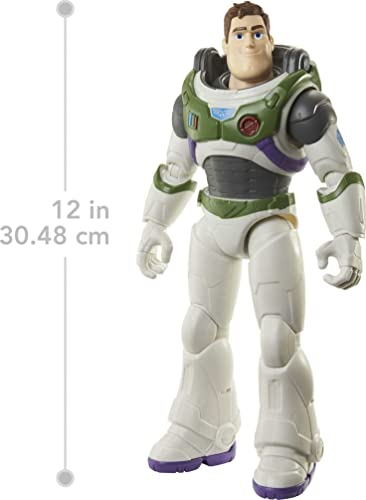 Mattel Buzz Lightyear Lightyear Toys Buzz Large-Scale Action Figure, Space Ranger Alpha With Accessories, 12 Moving Joints, 12 Inch