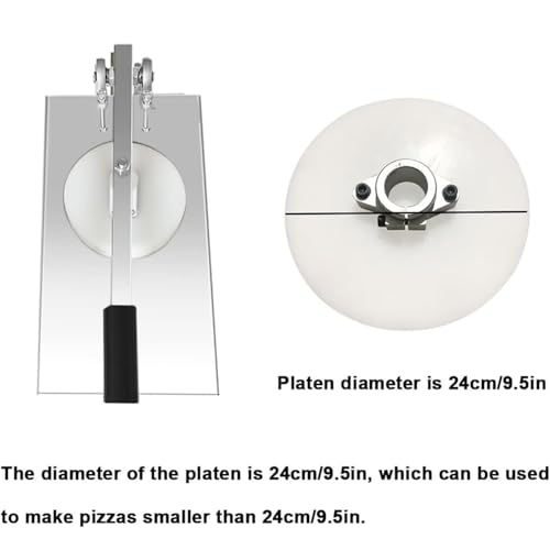 Sfogliatrice manuale per impasti e crosta di pizza, 18 cm, pressa manuale per pizza per casa e pizzerie, perfetta per negozi di torte, facile da usare, durevole e versatile
