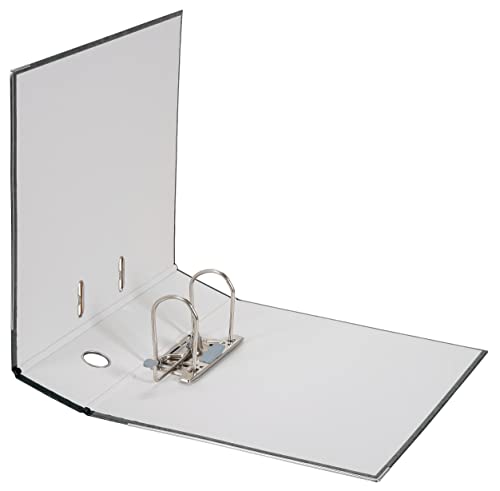 Original Falken 3er Pack Recycling-Ordner Wolkenmarmor. Made in Germany. 8 cm breit DIN A4 schwarzer Rücken Ringordner Aktenordner Briefordner Büroordner Pappordner CO2-Neutral Blauer Engel