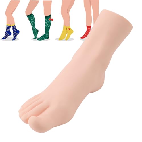 Maniquí de pie derecho, Modelo de práctica de arte de uñas de silicona suave y flexible, 20.5 cm, PVC para exhibición de joyas, calcetines y zapatos