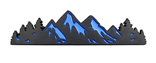 Emblema de montaña, adhesivo de árbol de material ABS para cajuela, gráfico de montaña trasera para insignia de vehículo o emblema | Accesorios de furgoneta cámper, gran idea de regalo para camping