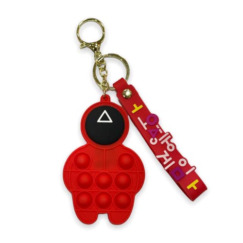 Image of AUGEN Cute Pop It Coin Purse Pouch Keychain For Gifting With Key Ring Anti-Rust (Pack Of 1)