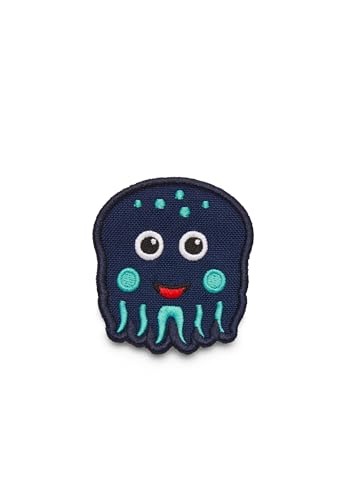 Affenzahn Klett Badge mit verschiedenen Tiermotiven, geeignet für den Daydreamer Abenteuer Rucksack Oktopus - Blau