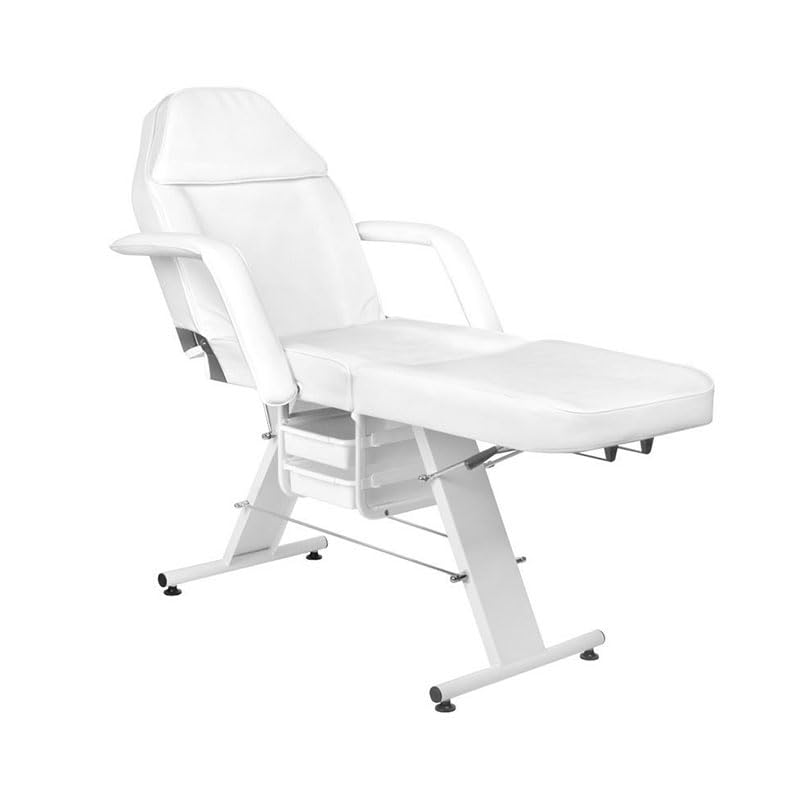 PLUS SANTE - Otis Fauteuil de Soins Esthétiques Professionnel – Confort, Polyvalence et Praticité pour Soins, Massages et Bien-Être, Largeur 65 cm, Blanc