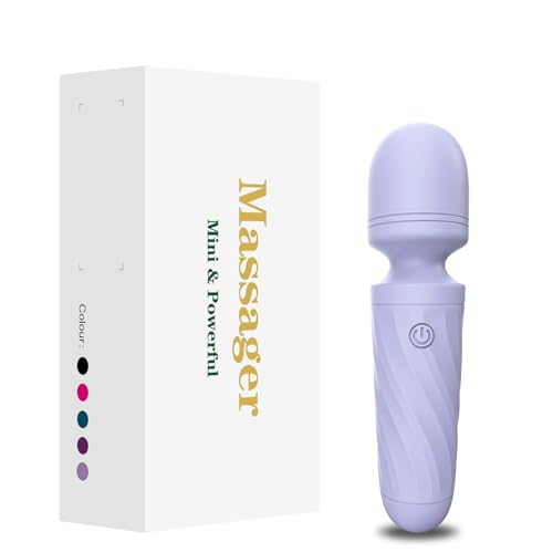 KINGWAND Mini Massager Wand-Waterproof 10 Vibration(Gray Purple)