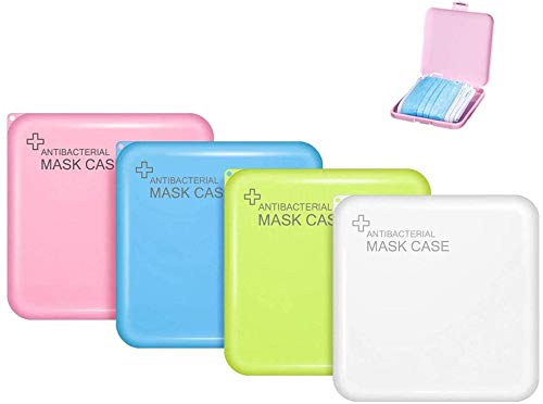 VIGIVISION Caja MASCARILLA Pack 4,Almacenamiento de Plástico Carpeta Reutilizable Cover