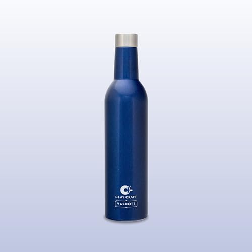 Image of Clay Craft Vacbott IVY Wine Double Walled|18 Hours Hot and 24 Hours Cold Water Vacuum Insulated Flask Bottle|1 Pcs|760 ml Water Bottles|Travelling|BPA-Free|BIS Certified|1Year Limited Warranty
