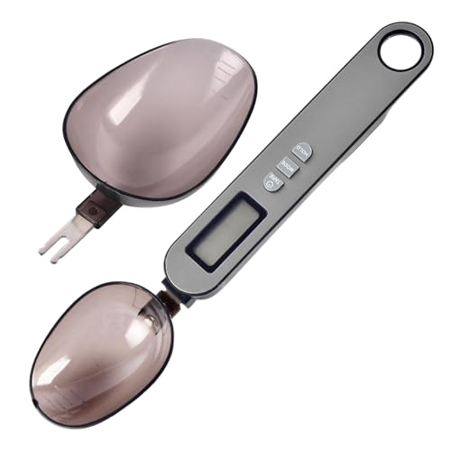 Balanza digital de cuchara – Cuchara medidora electrónica con pilas de moneda, alta precisión | Diseño de cucharas ajustables, función de cabezales intercambiables, ideal para harina de leche en polvo