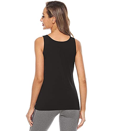 Image of Vislivin Cotton Tank Tops with Shelf Bra for Women Stretch Tanks Wide Strap Undershirts