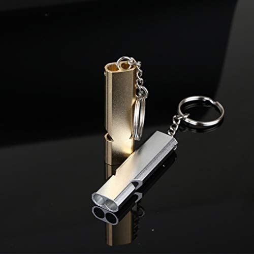Apito para treinamento de animais de estimação ULTECHVO com tubo duplo, apitos de metal, ferramentas