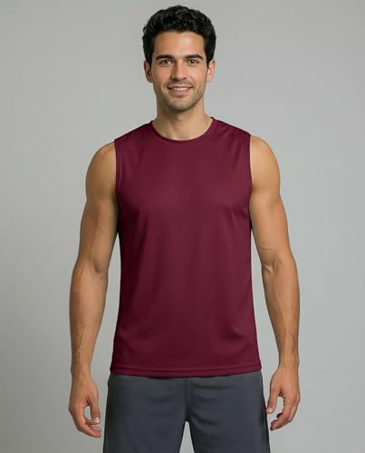Image of Real Essentials: Men's Dry Fit Tank Tops Sleeveless Workout Shirts Moisture-Wicking Muscle Tank Gym Running (Big & Tall)