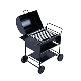 Orivin Puppenhaus Miniatur BBQ Grill Eisen Ofen Miniatur Küche Prop Modell Mit Warenkorb Modell Im Maßstab 1/12