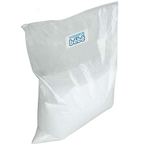 Monsieur Bébé - Sac de Recharge microbilles de 10 L avec Fermeture zippée