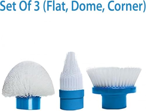 Image of Spin Scrubber Replacement Brushes, Replacement Heads, Set of 3 (Flat, Dome, Corner)