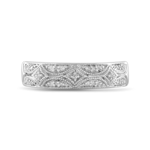 Amazon Collection Sterling Silver Diamond Band Ring (1/20 cttw, I-J Color, I2-I3 Clarity)