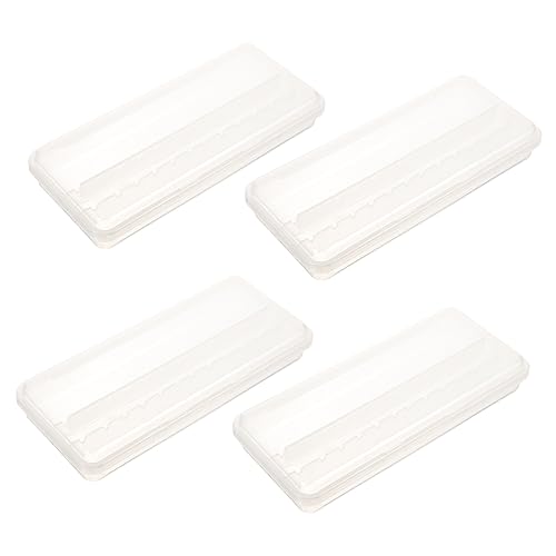 FOMIYES 4個 爪磨きヘッド収納空ディスプレイボックス nail simple プロ 少し ビーズ 仕切り タックル ツール ネイルドリルビットケース ドリルビットホルダー プラスチック