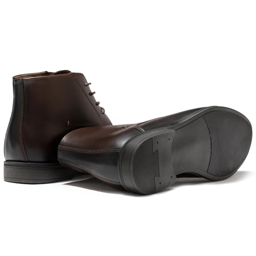 Image of Holy dove Mens Dress Boots, Premium Leather Oxford Chukka,Non-Slip Waterproof Business Boots for Men