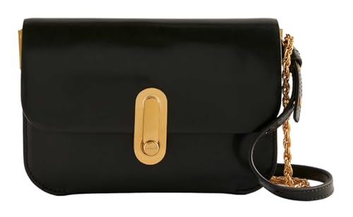 Ted Baker Cuero bolso bandolera bolso de hombro Kkaysa Polished Leather Crossbody Bag Black negro