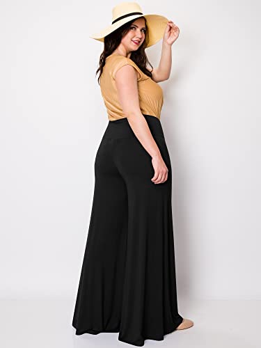 Mbj Wb750 Womens Chic Palazzo Lounge Pants Xs Black #TOP4