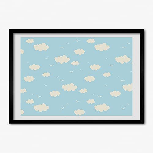 Cadre MDF Tulup 70x50 cm avec affiche de nuage pour un tableau moderne
