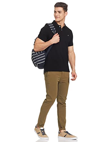 Image of Amazon- Brand House & Shield Men's Regular Polo Shirt (HSE-01-PO2-S21-A JetBlack&EstateRed L)