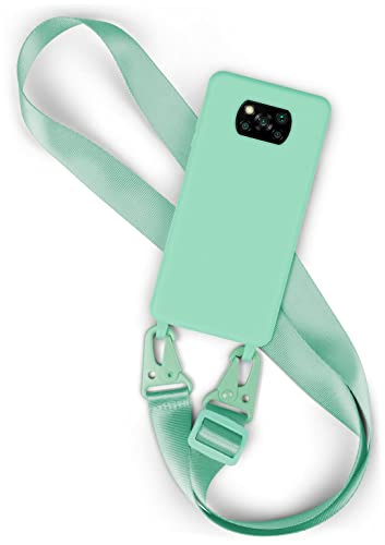 Chaîne de téléphone portable Xiaomi Poco X3 Pro élégante moex Hover Cover menthe