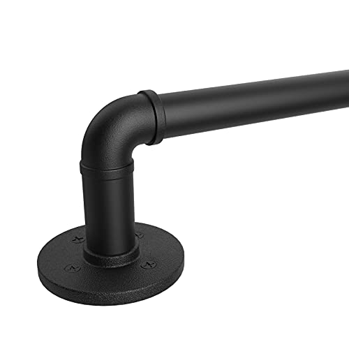 Wraparound 1 Inch Industrial Curtain Rods, Black Curtain Rods, Outdoor Farmhouse Curtain Rods, Nutshaped Curtain Rods, Antique Curtain Rods, Room Divider Curtain Rods, 28-48 Inches: Black (28''-48'') #TOP20