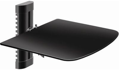 Tempered Glass Wall Mounted A/V Shelf