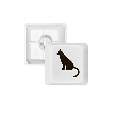 Keycaps PBT chat noir le cadeau parfait pour amateur de clavier mécanique blanc