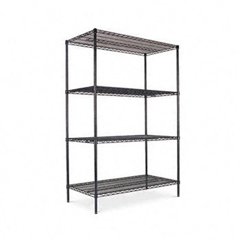 Alera Industrial Wire Shelving Starter Kit SHELVING,WIRESTART48X24BK G2040FRAWH (Pack of2)