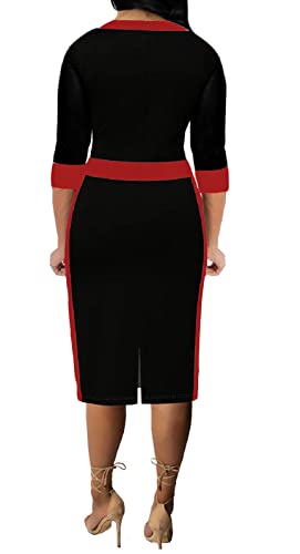 Xinlees Women's Bodycon Pencil Dress Sexy Short Ruffles Sleeve Clubwear Basic Fitted Outfits Casual Midi Dresses3
