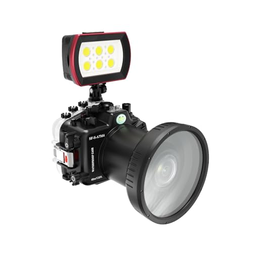 Ficha técnica Funda impermeable subacuática para cámara Sony A7MIV IPX8 132 pies 40 m funda de buceo con vidrio antirreflejos y completo A7MIV FL100 - Fernando Cortés