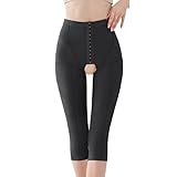 Kompressionshose Damen nach Liposuktion–High Waist Shapewear Miederhose mit Bauchkontrolle,offener Schritt,Po-Lifter Leggings für Postoperative & Postpartum Erholung