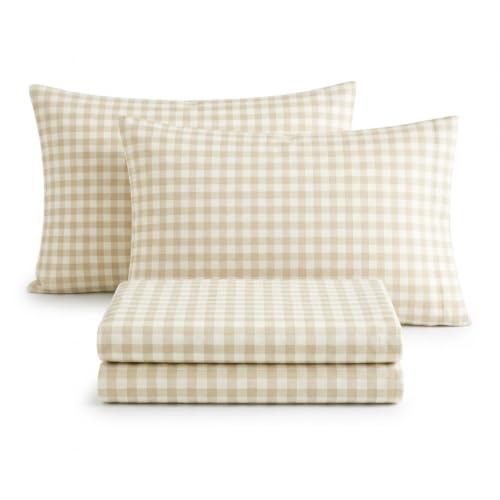 Image of Laura Ashley - King Cotton Flannel Sheet Set with Pillowcases