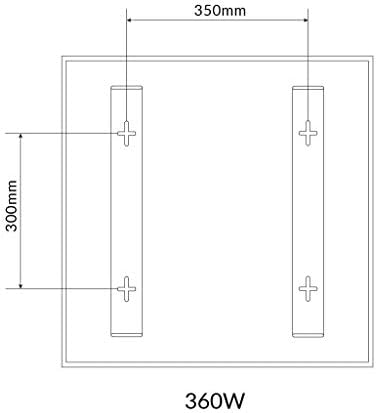 SUNHEAT Mirrorstone 350W - Far Infrared Panel Heater - Suspended Ceiling - Wall Mount Heater - Slim Panel Heater [Energy Class A++]