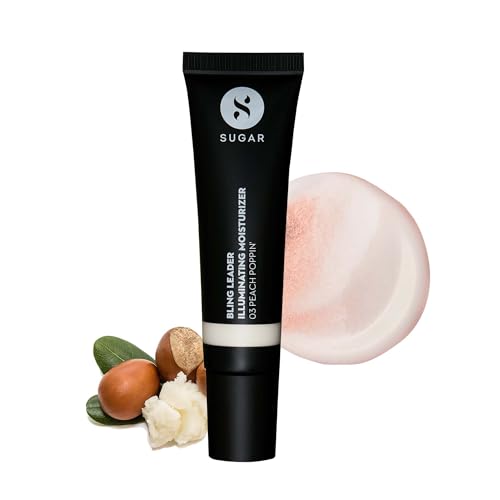 SUGAR Cosmetics Bling Leader Illuminating Moisturizer | Strobe Cream with Vitamin E | Lightweight | Protects against Pollution | 25ml – 03 Peach Poppin