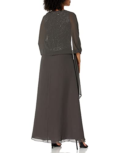 Image of J Kara Womens Sleeveless Mock 2 Piece Beaded Bodice Flare Dress