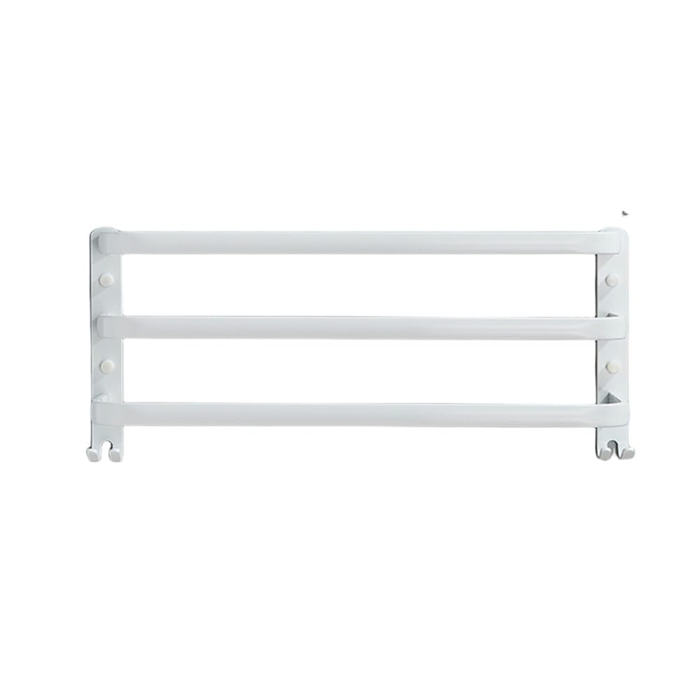 Porte-serviettes en aluminium inoxydable blanc avec crochet de suspension