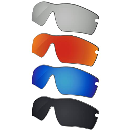 Verres de remplacement Oakley Radar Path fini miroir - Galvanic Chrome et Ruby