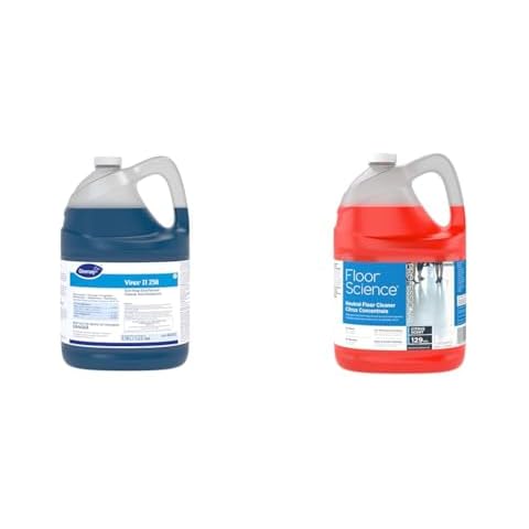 VIREX II 256 04332 Disinfectant Cleaner 1-Gallon Bundle with Floor Science CBD540441 Neutral Floor Cleaner Citrus Scent 1-Gallon Cover