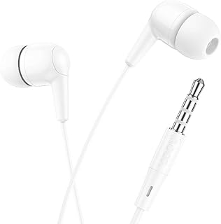 Hoco M97 Enjoy Wired Earphone with Mic, White