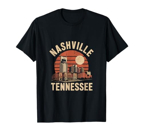 Diseño de recuerdo de Nashville Tennessee Skyline Camiseta
