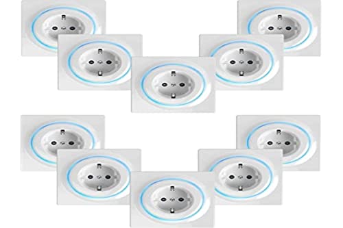 FIBARO Walli Outlet F / Z-Wave Plus Intelligente Steckdose Typ F, FGWOF-001, 10 stuck