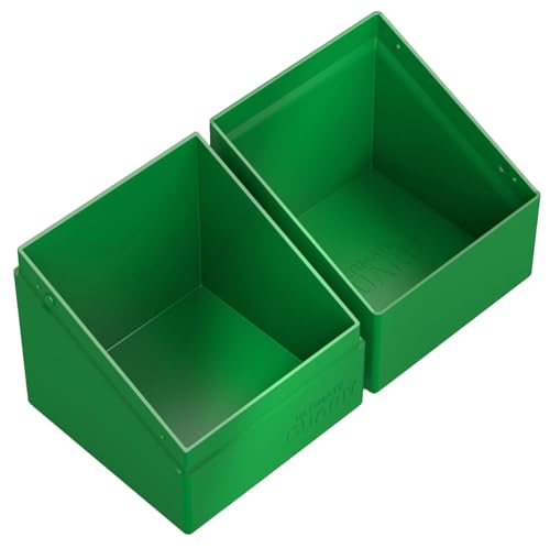 Image of Ultimate Guard Boulder Solid 100+, Deck Case for 100 Double-Sleeved TCG Cards, Green, Secure & Durable Storage for Trading Card Games, No Transparency